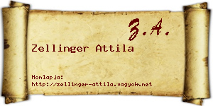 Zellinger Attila névjegykártya